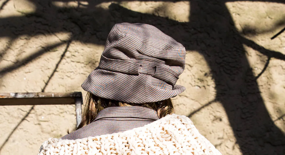 Hound-tooth Print Bucket Hat