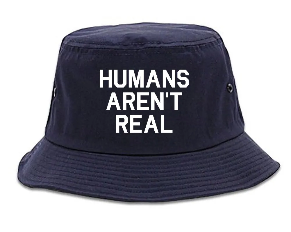 Humans Arent Real Tie Dye Hippie Rave Mens Bucket Hat