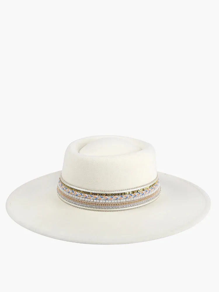 Jen & Co Blaze Wide Brim Hat Mixed Bead Band