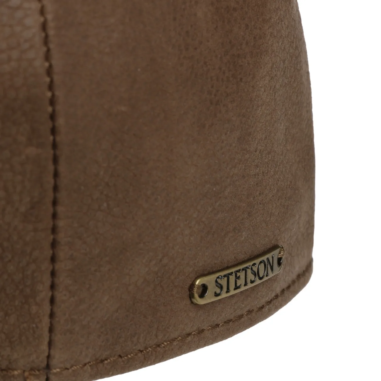 Kent Calf Leather Flat Cap by Stetson