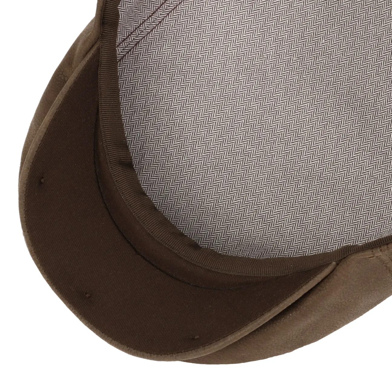 Kent Calf Leather Flat Cap by Stetson