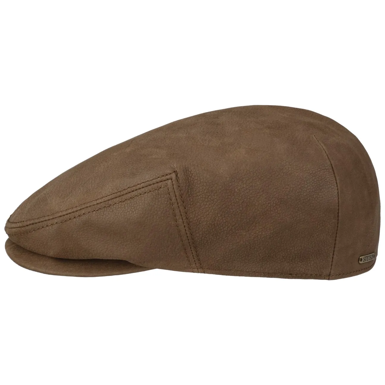 Kent Calf Leather Flat Cap by Stetson