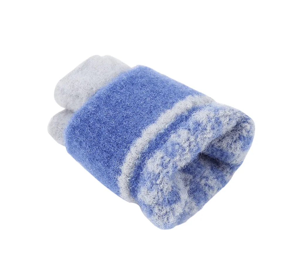 Kids Knit Fingerless Ultra Plush Knit Gloves Mittens