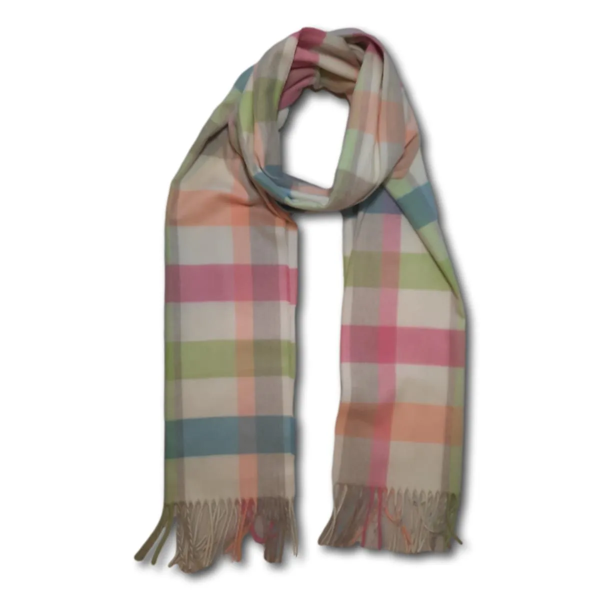 Large Check Plaid Scarf