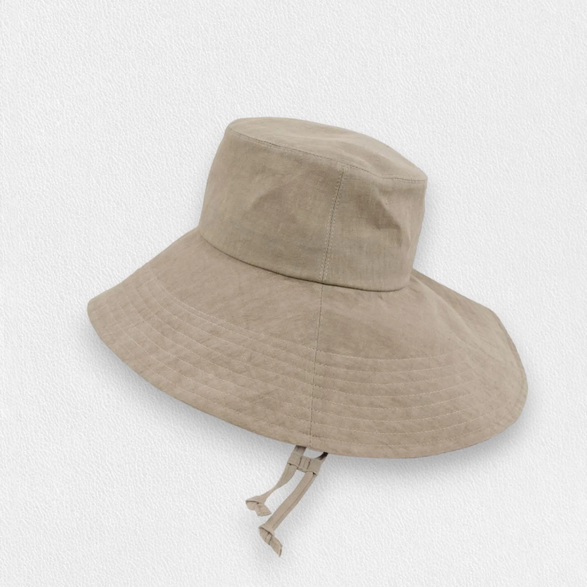 LINEN WIDE BRIM UV PRETECTION HAT