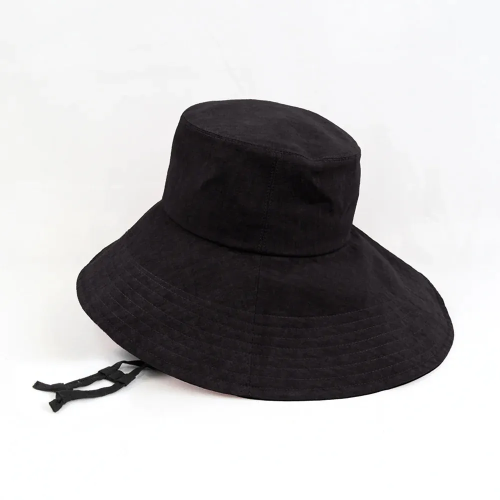 LINEN WIDE BRIM UV PRETECTION HAT