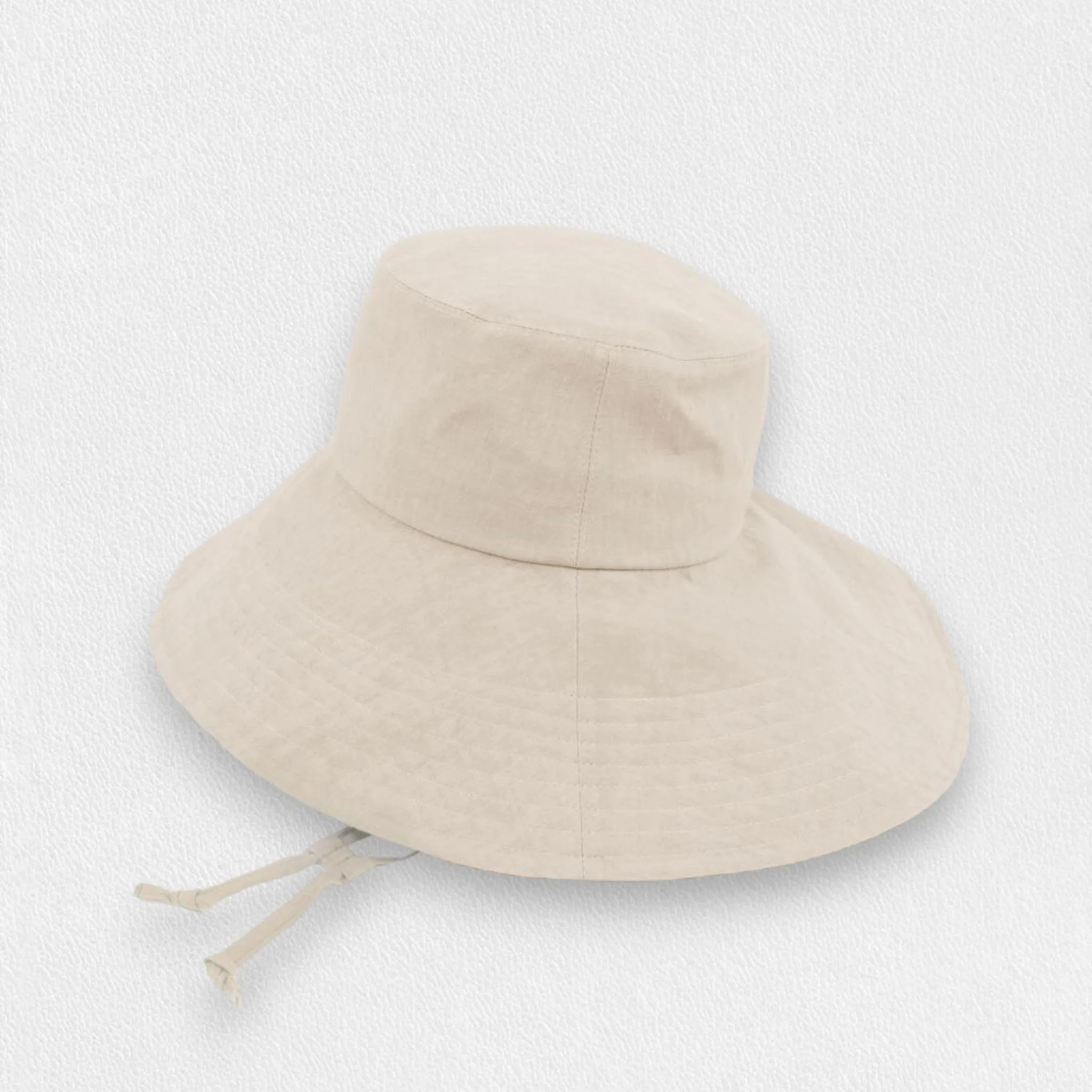 LINEN WIDE BRIM UV PRETECTION HAT