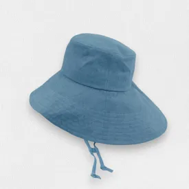 LINEN WIDE BRIM UV PRETECTION HAT