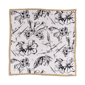 Lost Pattern NYC - "La Isla" Silk Bandana Scarf - Coffee