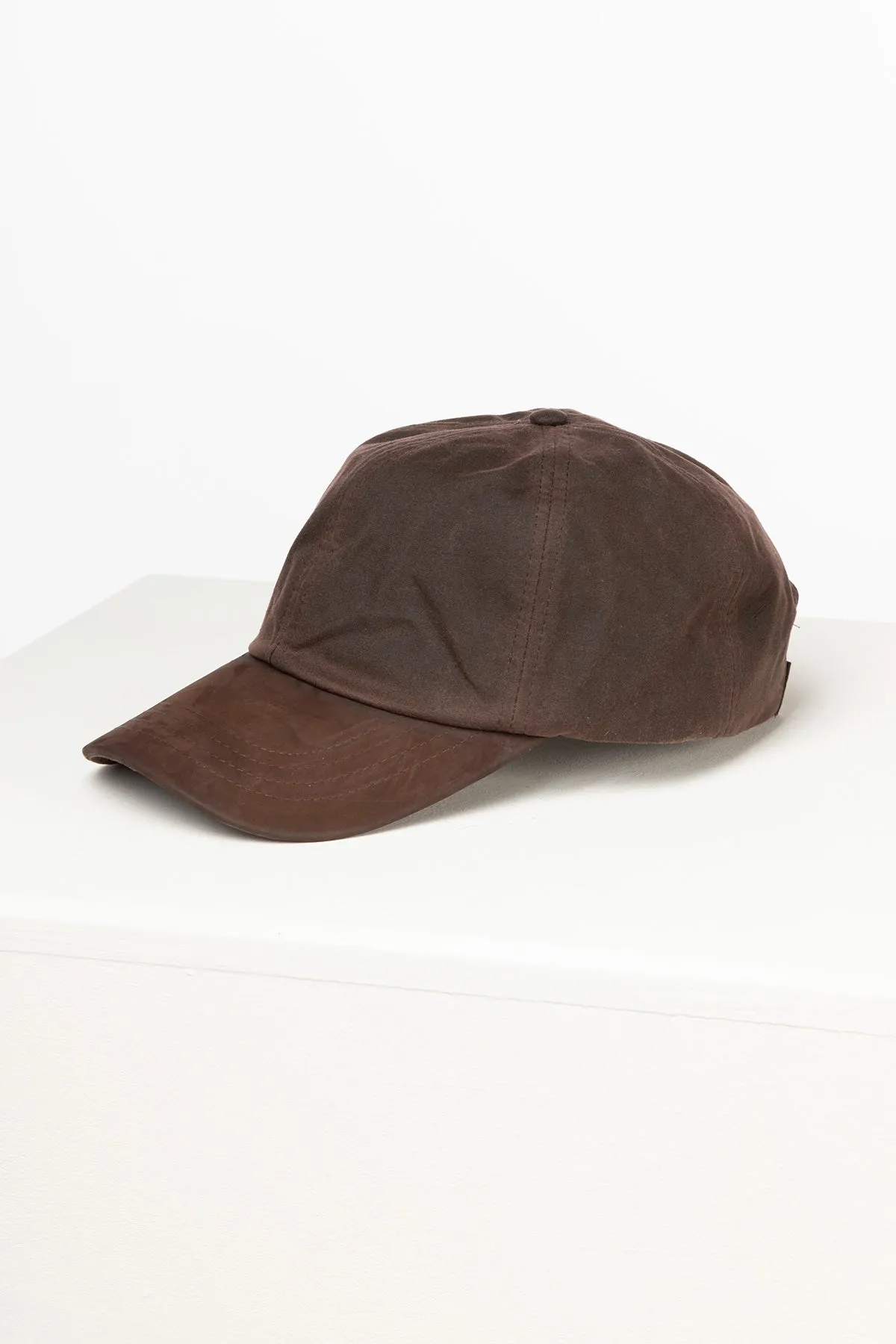 Men's Wax Baseball Cap with Suede Peak