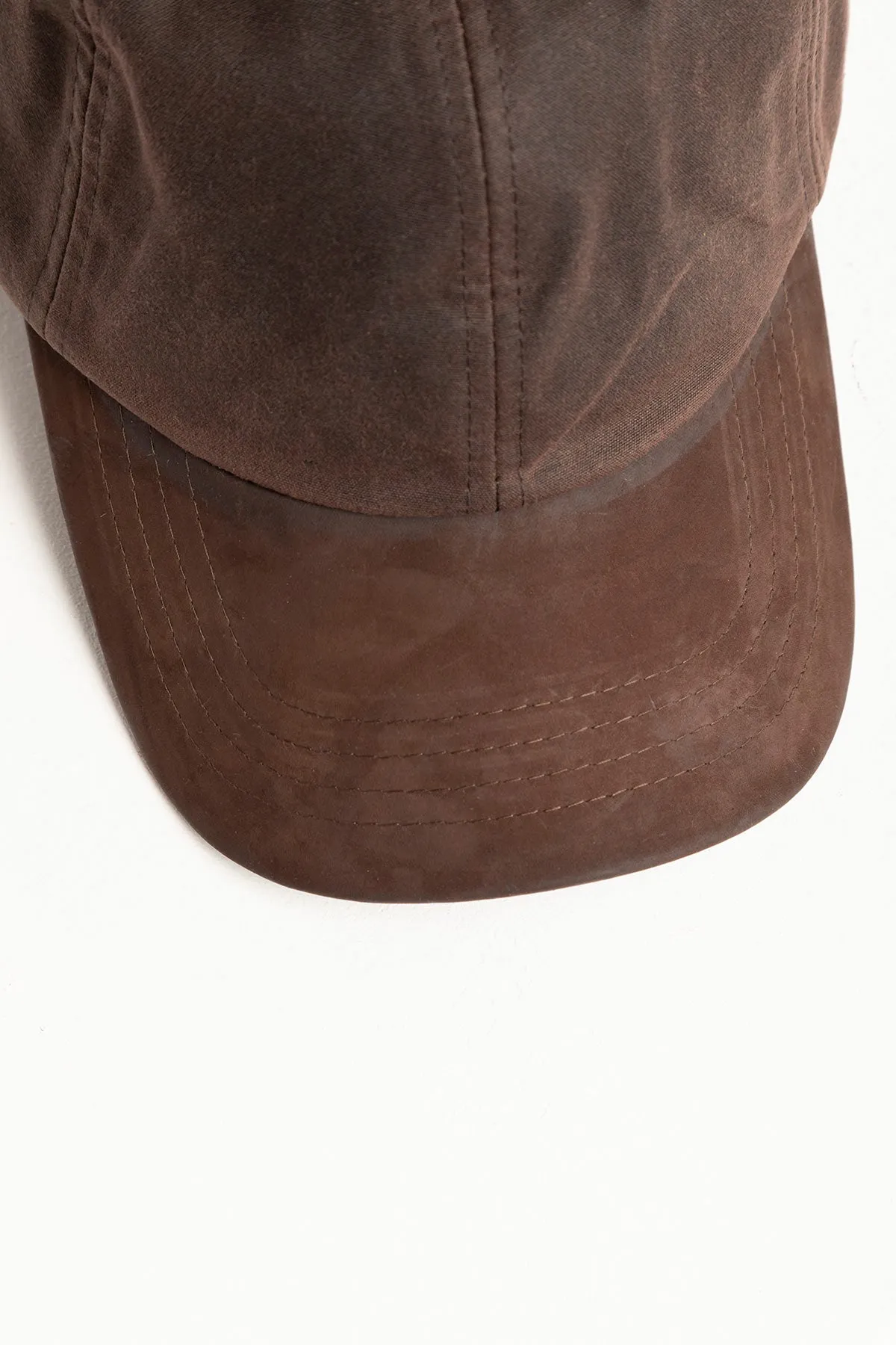 Men's Wax Baseball Cap with Suede Peak