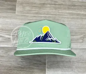 Mountain Patch on Retro Poly Rope Hat