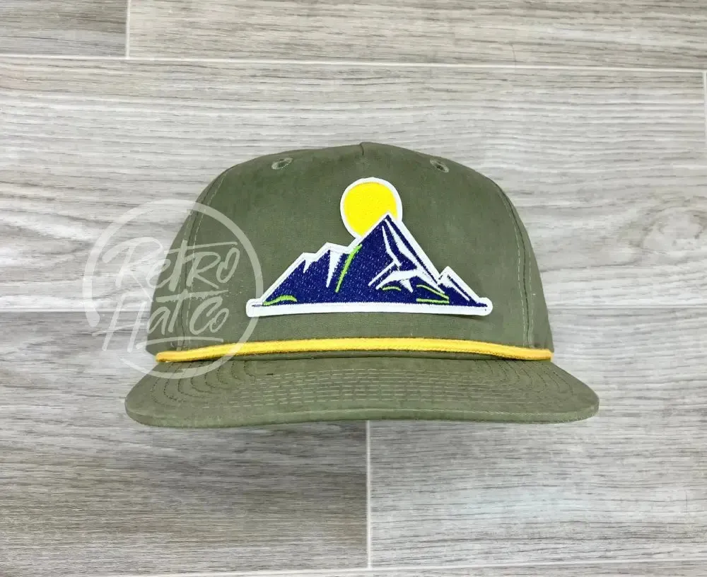 Mountain Patch on Retro Rope Hat