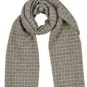 Navy/Mustard Yellow Basket Weave Scarf