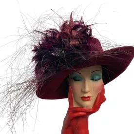 Philip Treacy Purple Wide Brim Hat