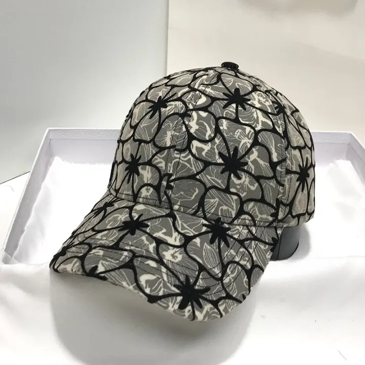 Print casual outdoor baseball hat checkered sun hat