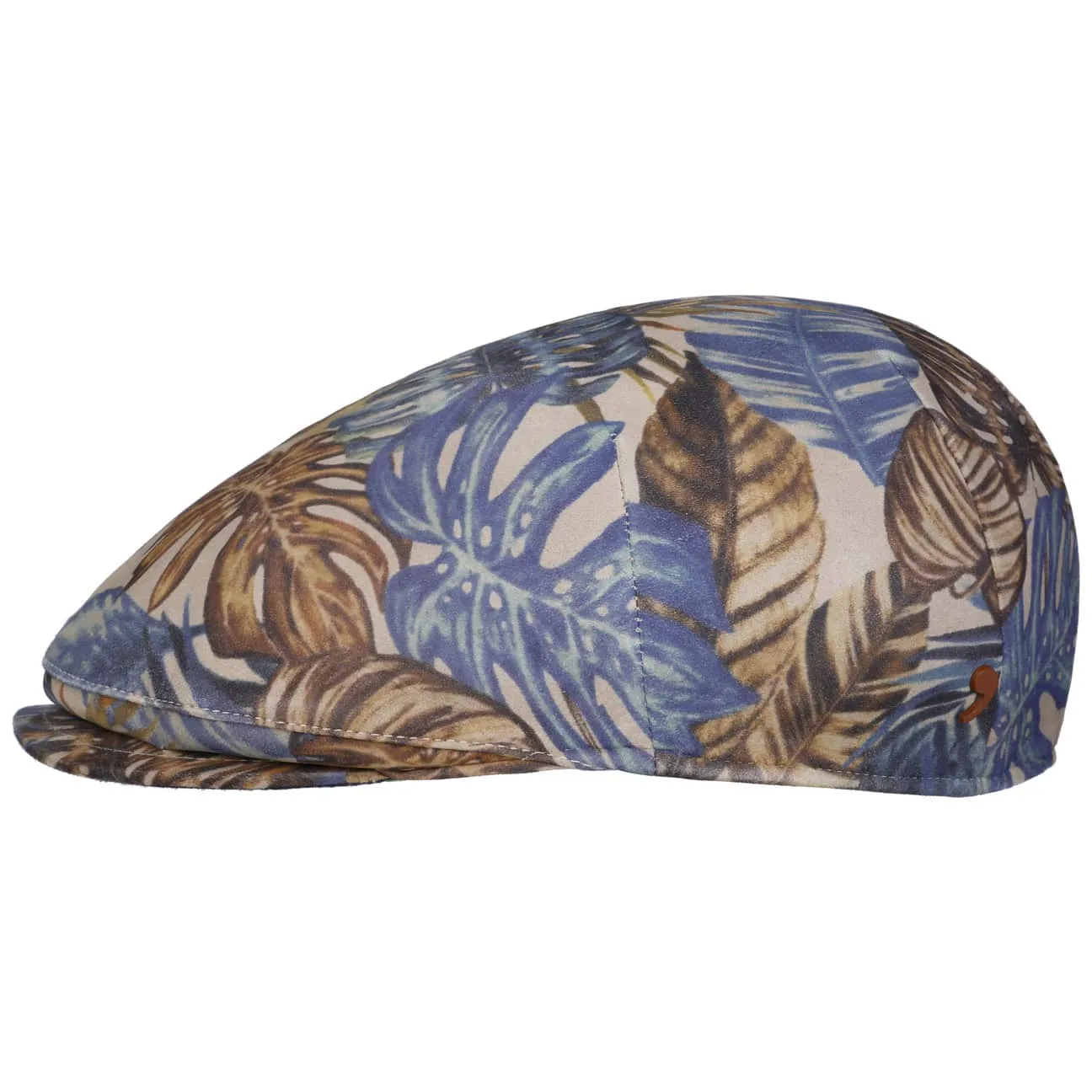 Printed Leather Flat Cap by Alfonso DEste