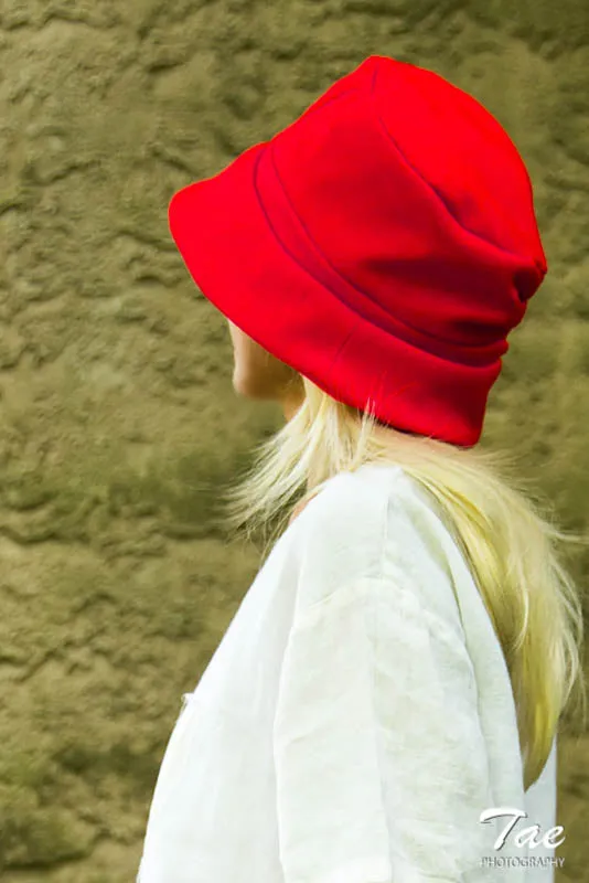 Red Linen Hat