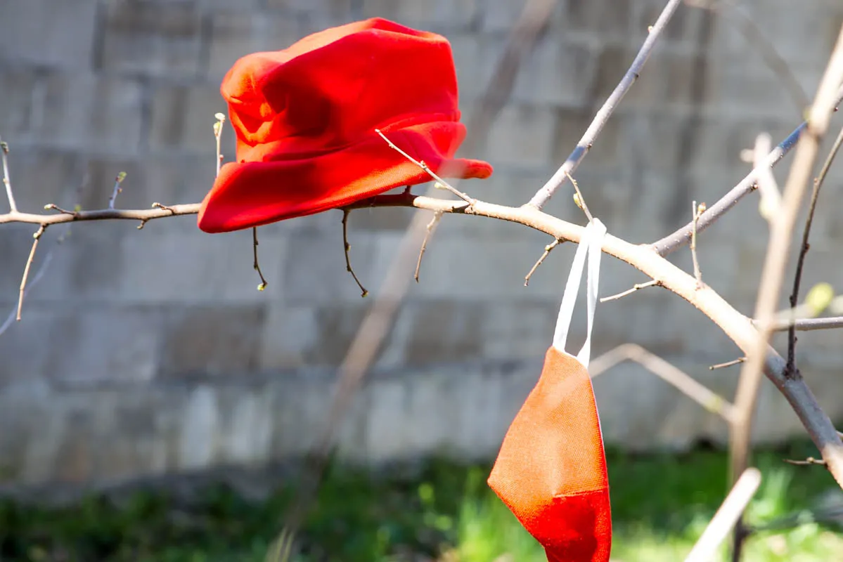 Red Linen Hat