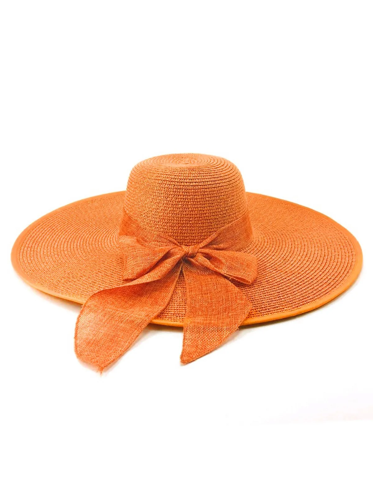 Ribbon Wide Brim Raffia Sun Hat