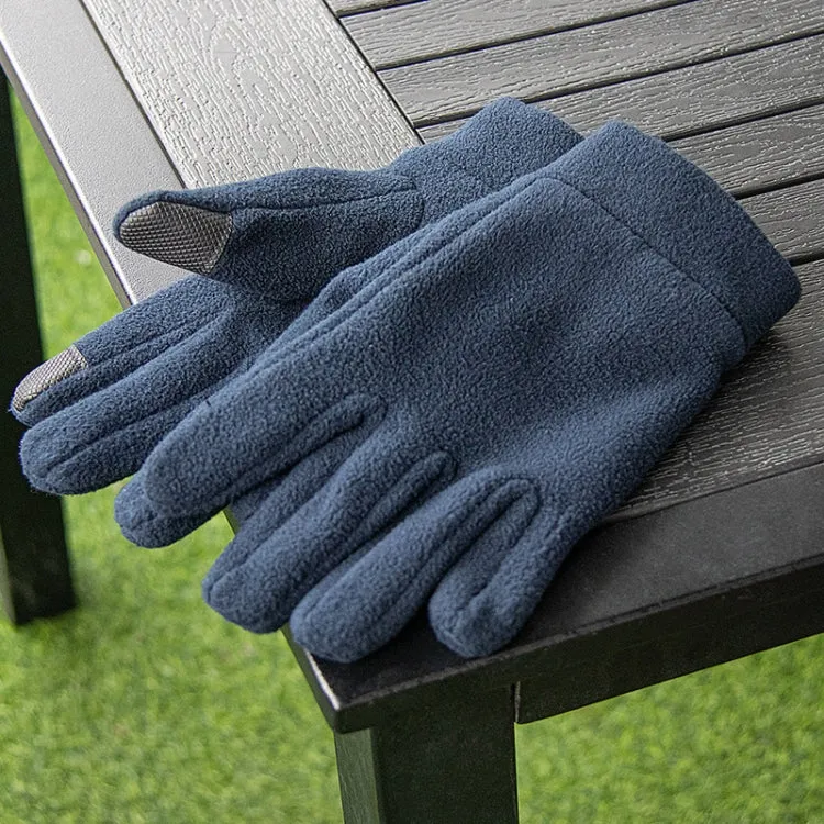 Rocker Fleece Winter Warm Anti-Slip Gloves Outdoor Riding Sports Gloves, Size: S(Navy)