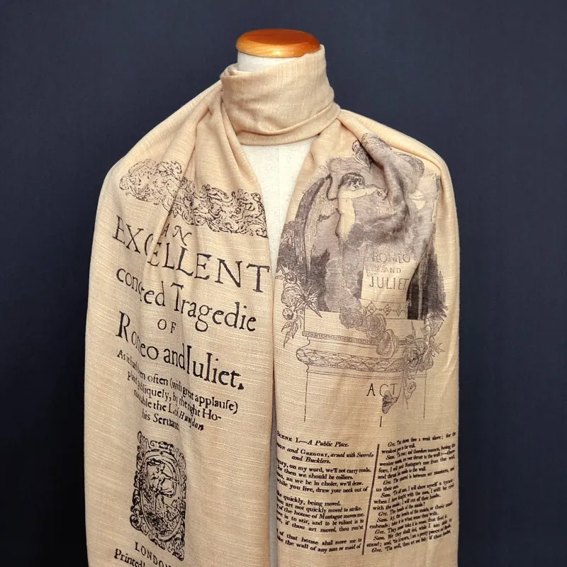 Romeo and Juliet Scarf/Shawl. William Shakespeare