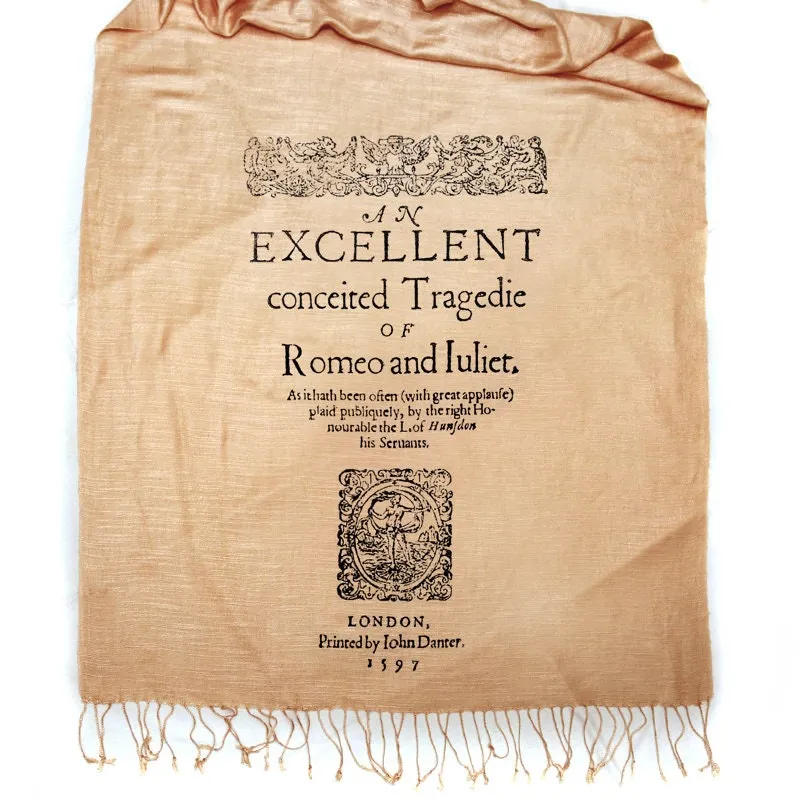 Romeo and Juliet Scarf/Shawl. William Shakespeare