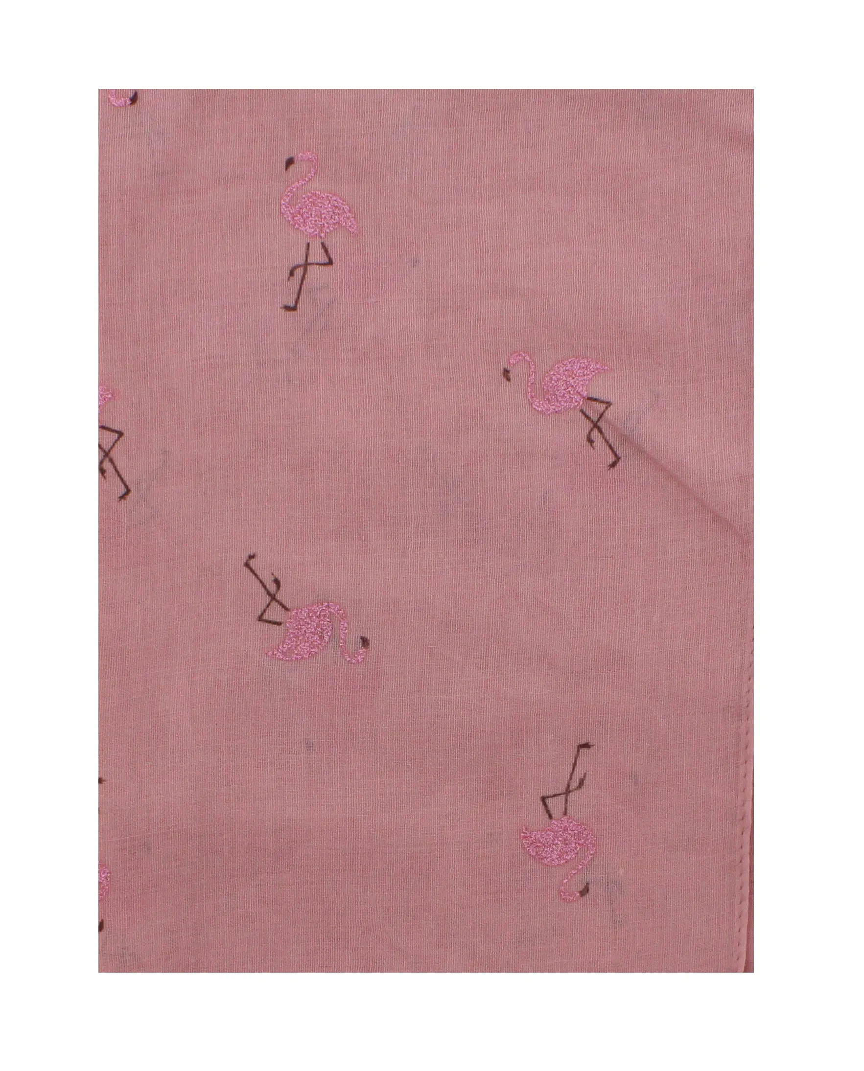 Scarf with Glitter Flamingoes