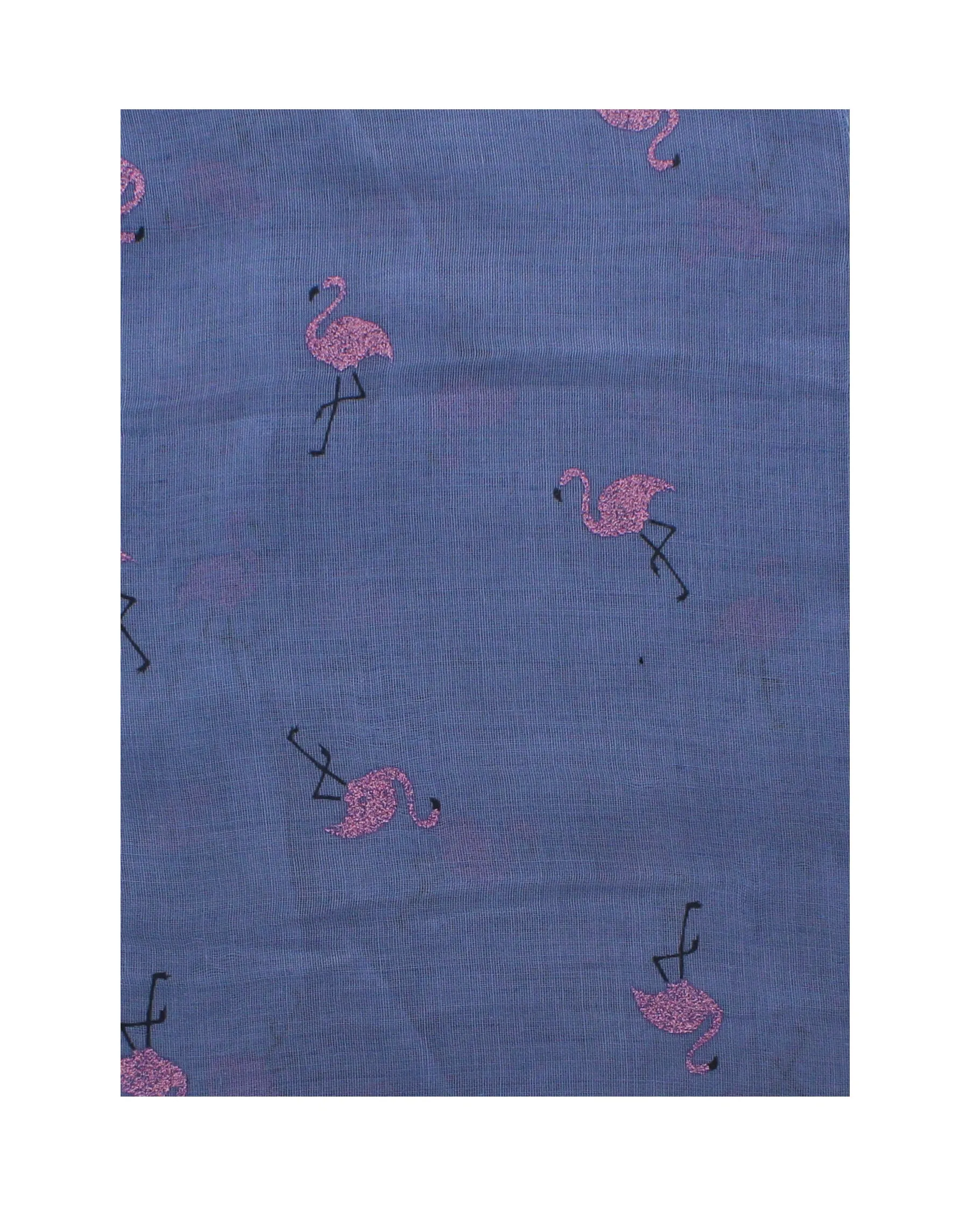 Scarf with Glitter Flamingoes