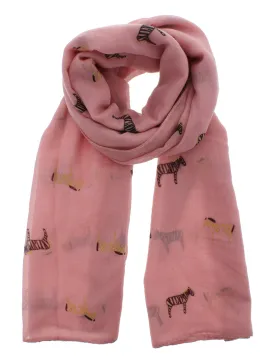 Scarf with Glitter Zebras