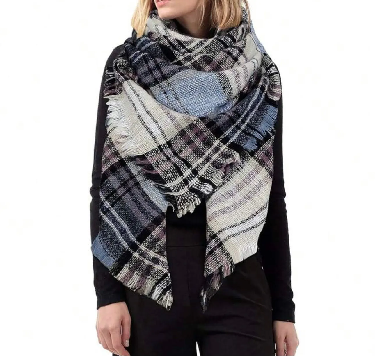 Scarfs - Blue Horizon Plaid Scarf