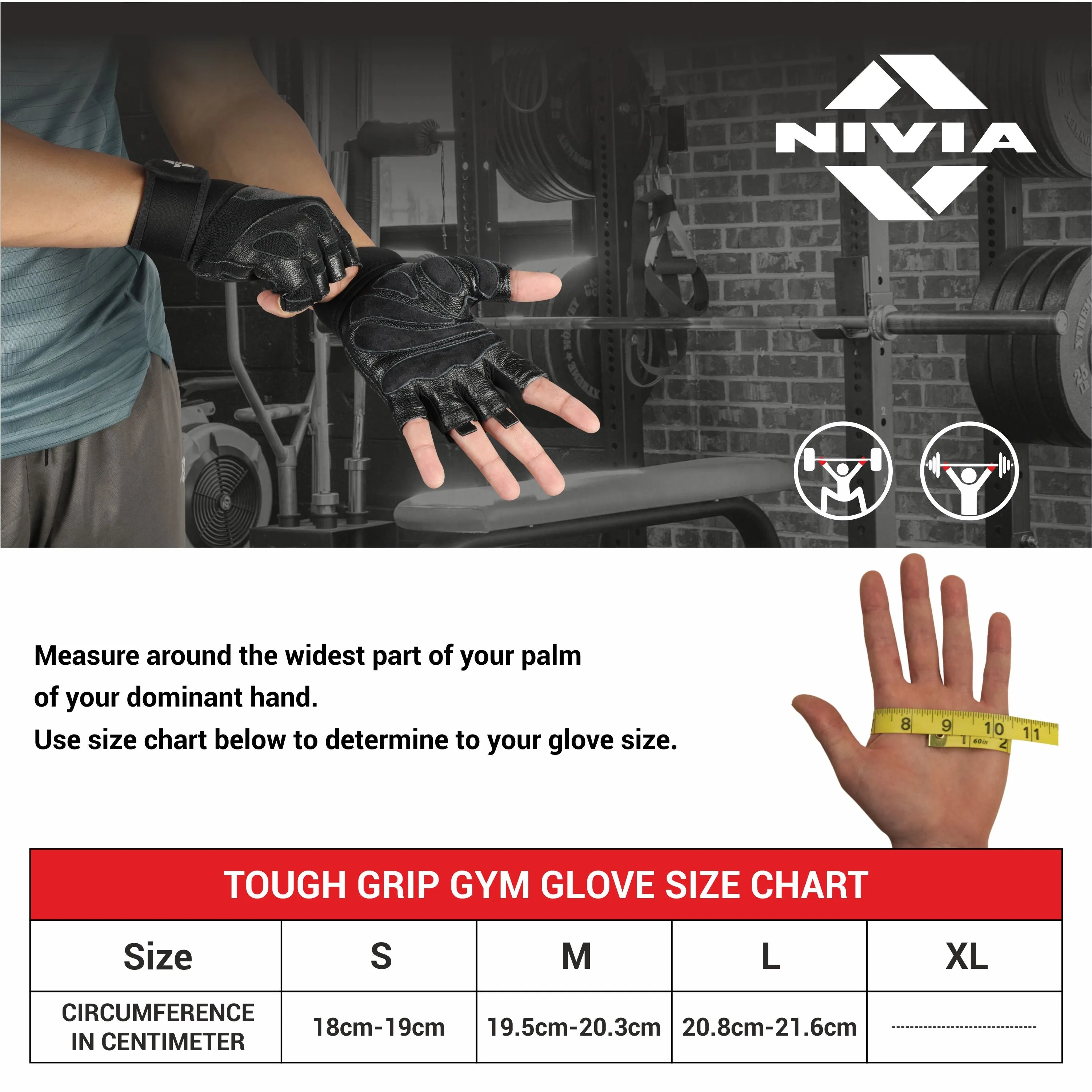 Tough Grip Weightliftng Gloves