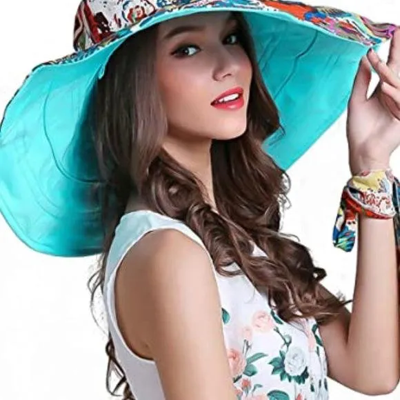 Tropical Wide Brim Fabric Panama Hat