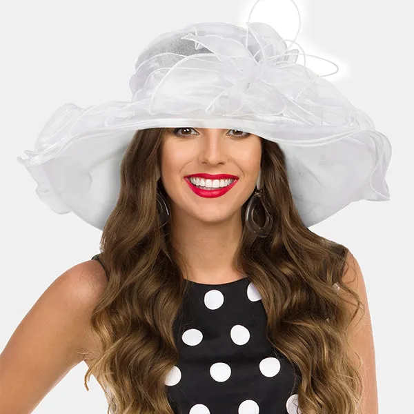 Two Tone Organza Church Derby Hat S032