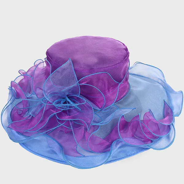 Two Tone Organza Church Derby Hat S032