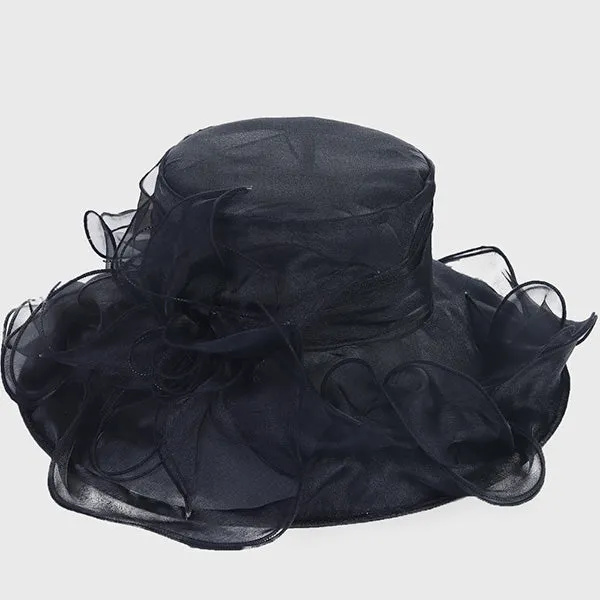 Two Tone Organza Church Derby Hat S032