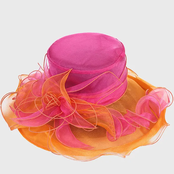 Two Tone Organza Church Derby Hat S032