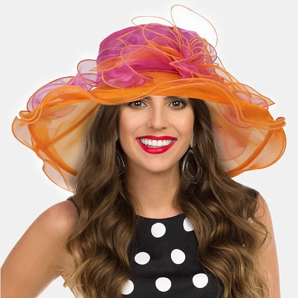 Two Tone Organza Church Derby Hat S032