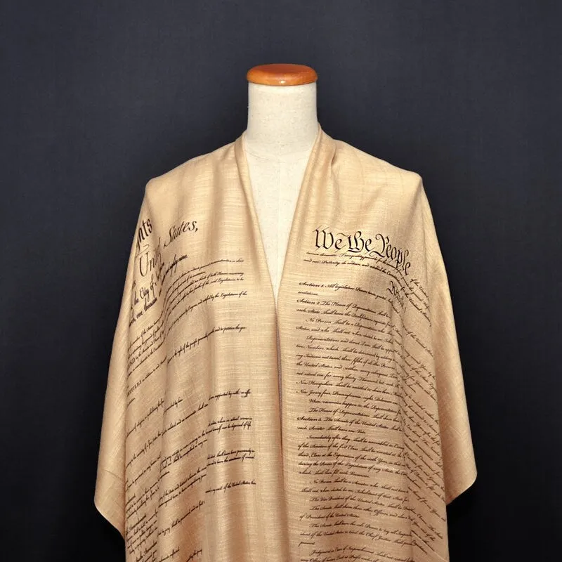 US Constitution and Bill of Rights scarf/ shawl, We the People, legislative executive judicial, ten amendments, personal freedoms and rights