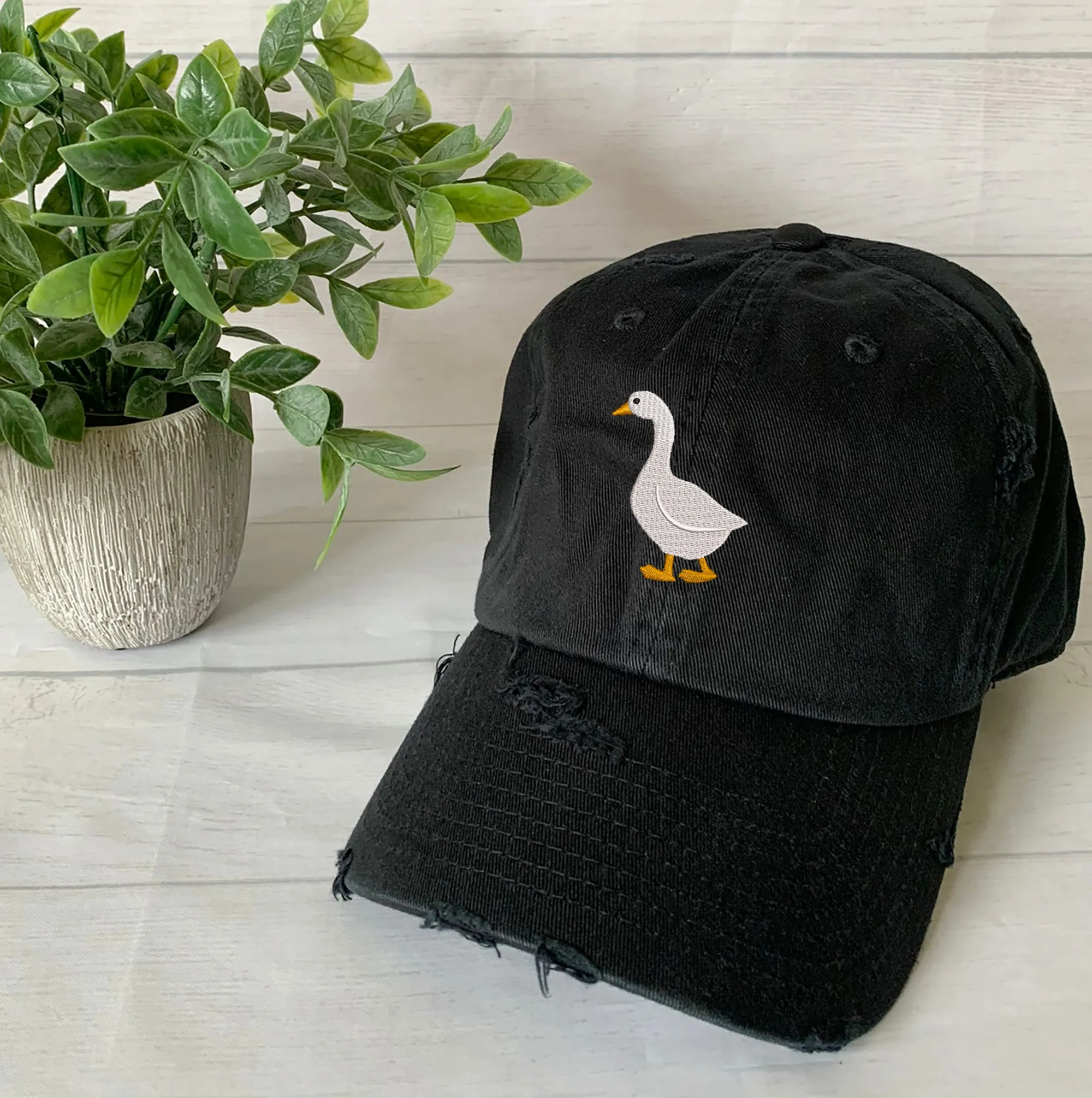 Vintage Embroidered Silly Goose Hat, Personalized Vintage Silly Goose Cap, Funny Hat, Animal Lover Silly Goose gift Hat, Add your name