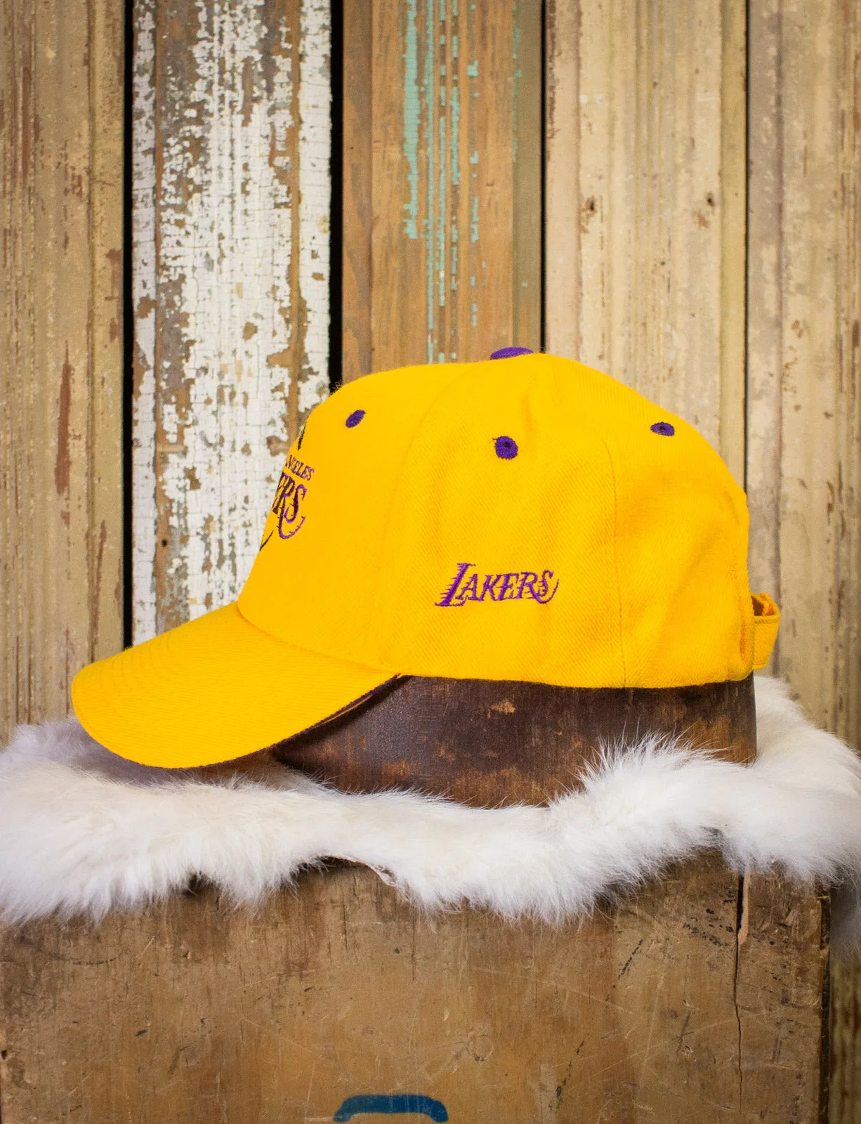 Vintage Los Angeles Lakers Trucker Hat Yellow