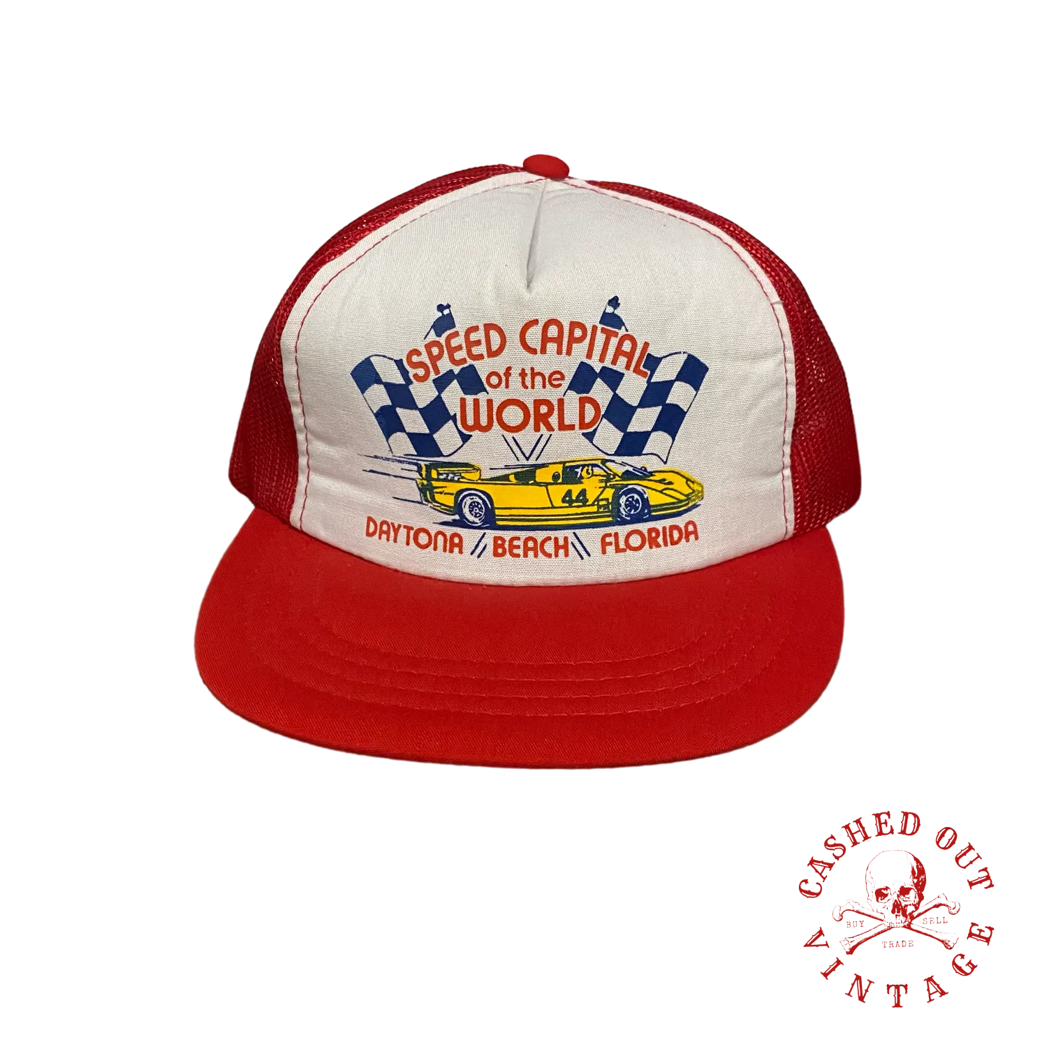 Vintage Speed Capital of the World Mesh Trucker Hat