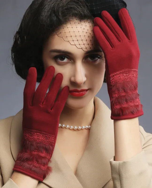 Vintage thermal Cotton gloves