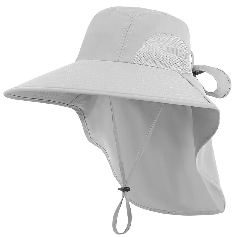 Women's Nylon UPF Protection Sun Hat - Fishing Bucket Hat with Neck Flap