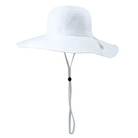 Women's Wide Brim Sun Hat - White